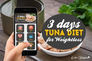 Super 3 Days Tuna Diet for Weight Loss Meal Plan Plakat
