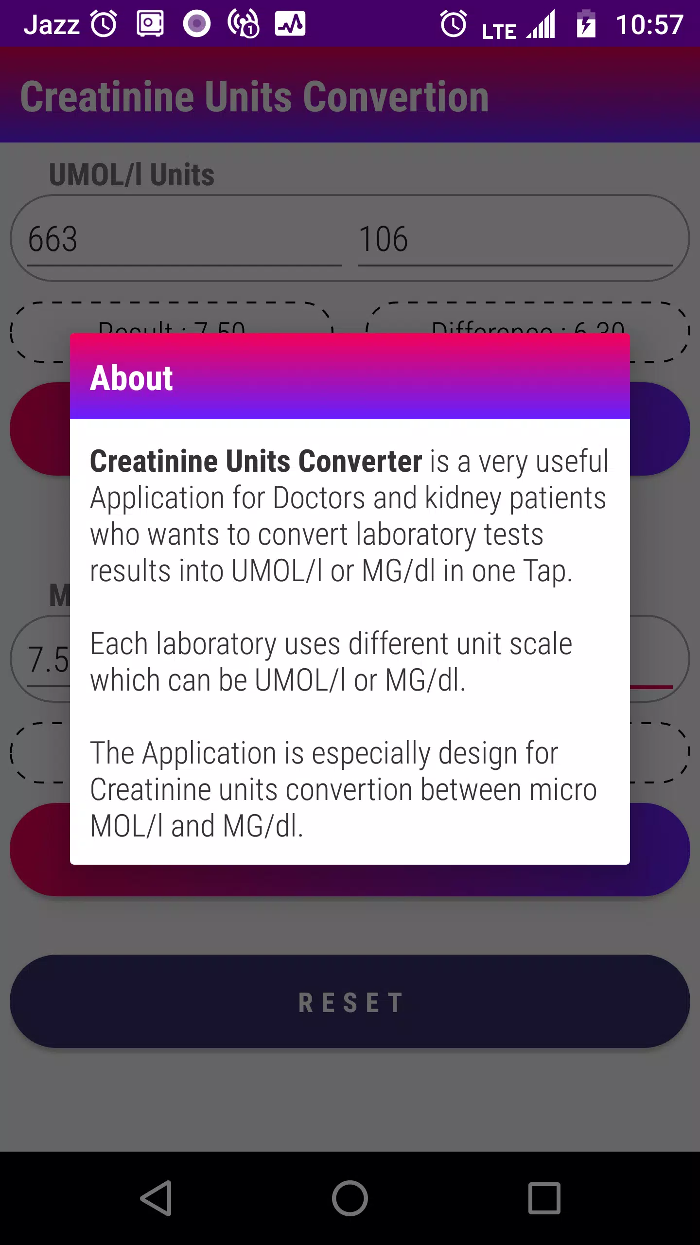 Creatinine Units Conversion APK for Android Download