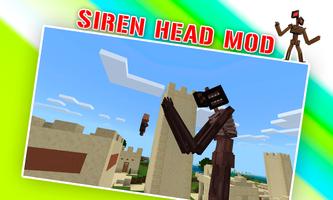 Siren Head mod Minecraft poster