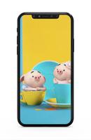 Cute Pigs wallpaper lockscreen capture d'écran 2