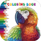 Livre de coloriage adulte icône