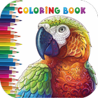 Libro de colorear para adultos icono