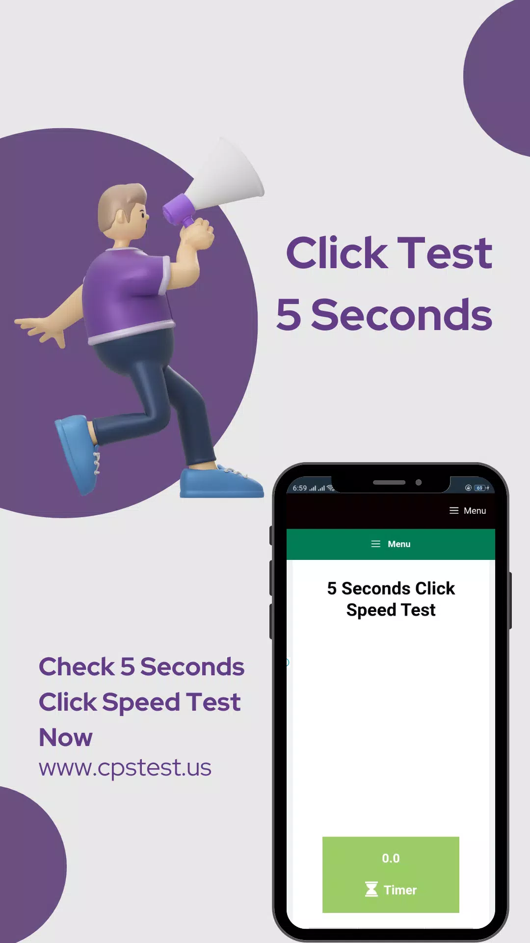 Easy CPS Test – Check Click Speed Test in 1 Second