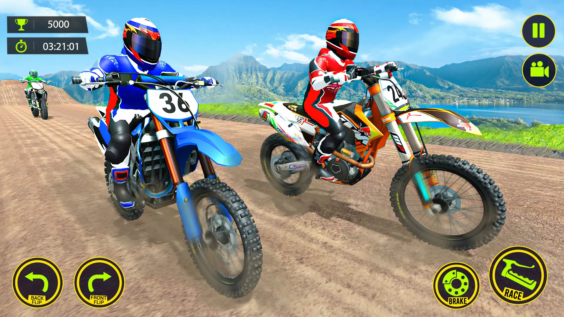 Dirt Bike Roof Top Racing Fun by Top Free 3D Car / Bike Racing and Shooting  Game / Games