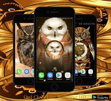Owl Clock Live Wallpaper HD Affiche