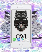Owl Clock Live Wallpaper HD capture d'écran 2