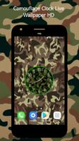 Camouflage Clock Live Wallpaper HD capture d'écran 3