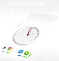 Horloge blanche simple 2021 Affiche