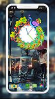 Parallax Clock Wallpaper -Colorful Clock Wallpaper poster