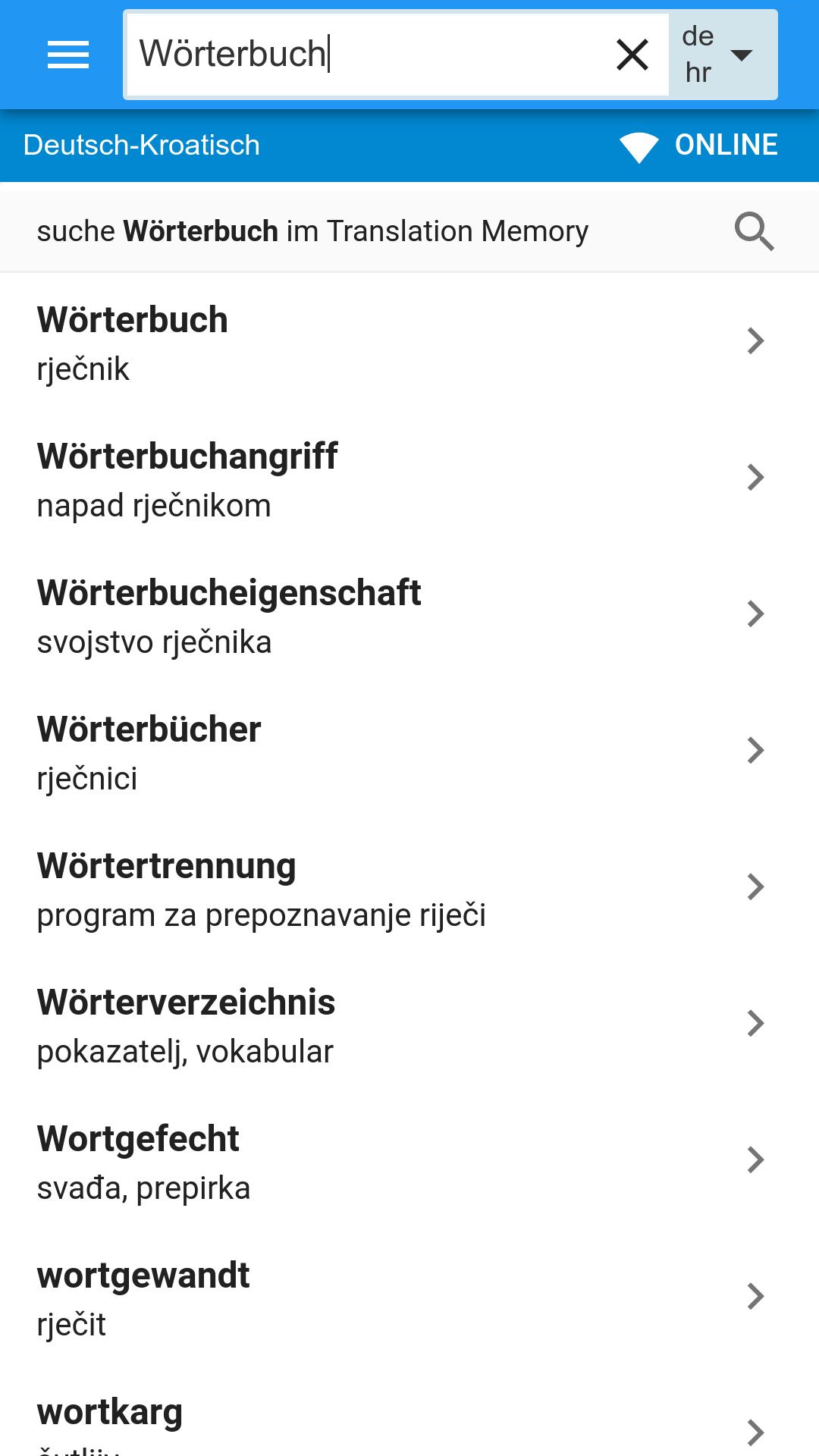 Kroatisch-Deutsch Wörterbuch für Android - APK herunterladen