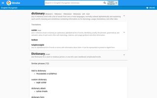 Hungarian-English Dictionary captura de pantalla 3