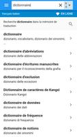 Italien-Français Dictionnaire capture d'écran 1
