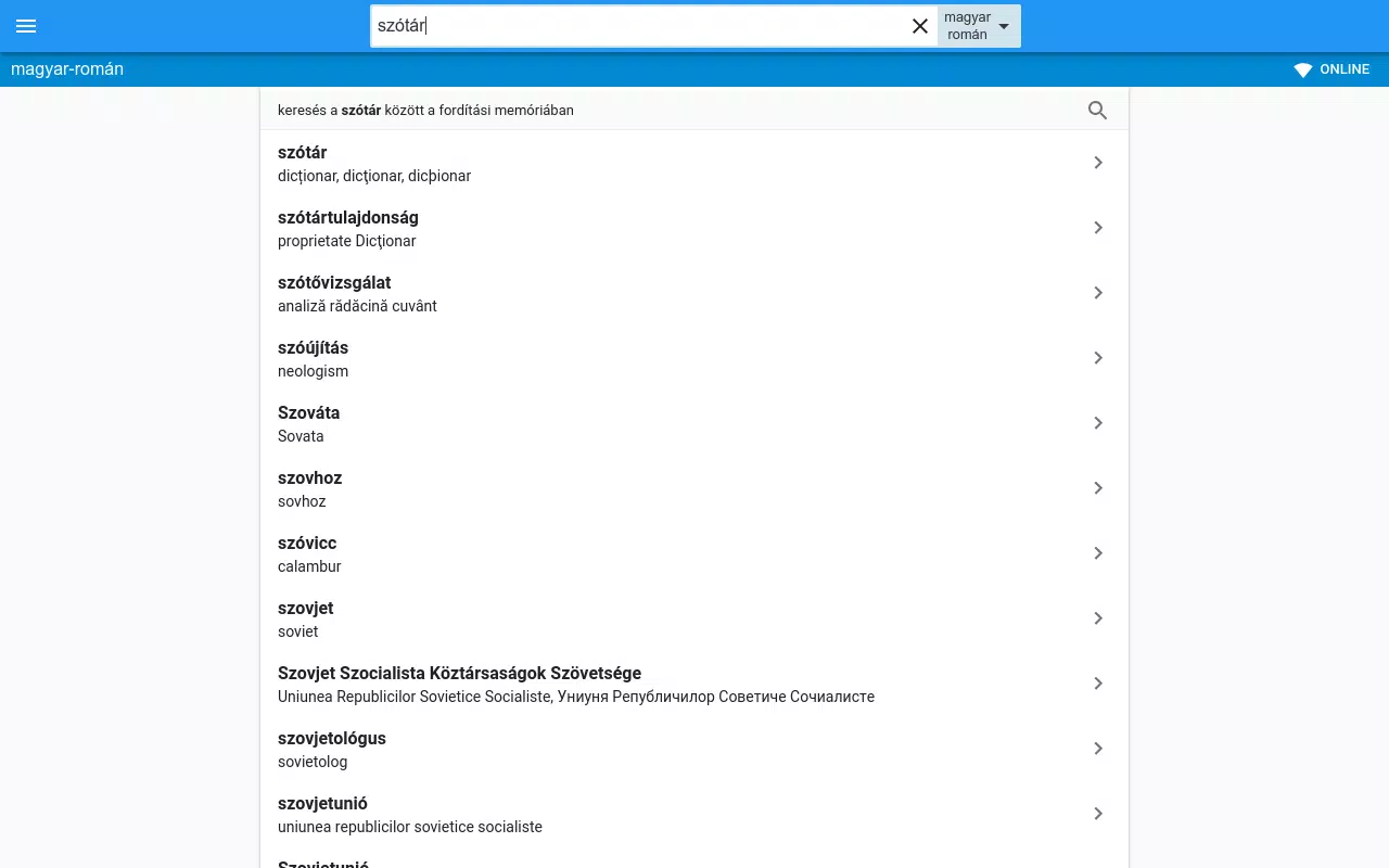 Román-Magyar szótár APK for Android Download