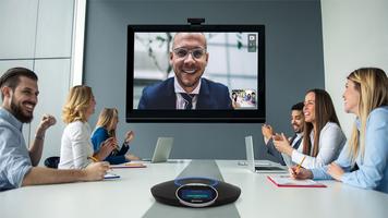 Video Conference For Meeting Affiche