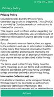 App Privacy Policy Generator ภาพหน้าจอ 2
