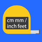 cm, mm to inch, feet, meter converter tool ไอคอน