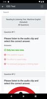 3 Schermata Reading & Listening Test. CES