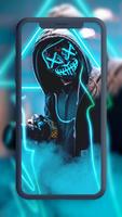 Neon Mask Wallpaper HD Ekran Görüntüsü 3