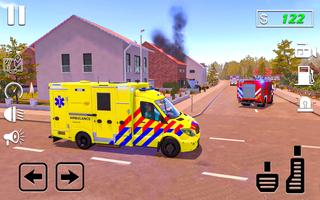 Rettungswagen fährt 3d Screenshot 1
