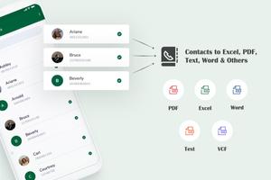 Contacts to Excel, PDF, Text,  Affiche