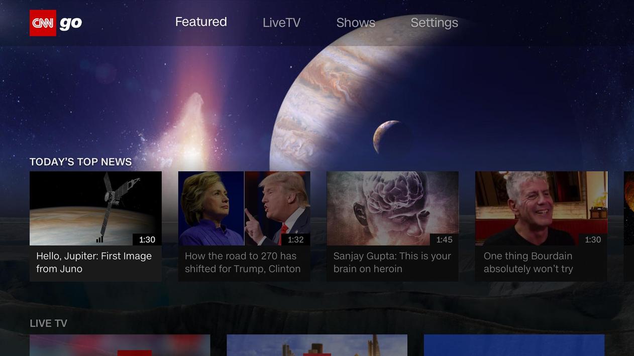 CNNgo for Android TV screenshot 1