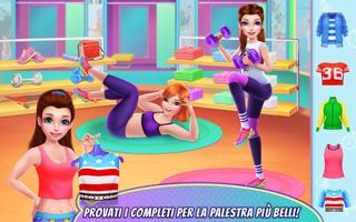 Poster Fitness Girl - Balla e gioca