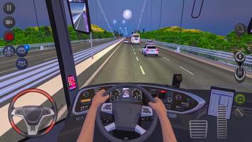 مدرب حافلة محاكي لعبة 3D الملصق