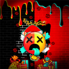 Christmas Half Emoji-Wallpaper ícone