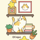 카카오톡 테마 - 선반위고양이_노랑 ícone