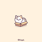 카카오톡 테마 - 삼색 박스냥이 biểu tượng