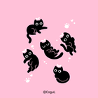 카카오톡 테마 - 검은 냥이들 biểu tượng