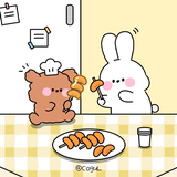 카카오톡 테마 - 바니 귤 탕후루 Zeichen