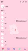카카오톡 테마 - 곰도리도리_달콤한 여름 수박 핑크 Screenshot 1