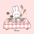 카카오톡 테마 - 먹보 바니_피치 biểu tượng