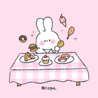 카카오톡 테마 - 먹보 바니_핑크 biểu tượng