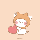 카카오톡 테마 - 달콩_냥이 인형탈_베이지 Zeichen