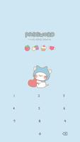 카카오톡 테마 - 달콩_냥이 인형탈_블루 imagem de tela 3