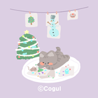 카카오톡 테마 - 보송보송고냥이_크리스마스 ícone