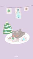 카카오톡 테마 - 보송보송고냥이_크리스마스 Cartaz