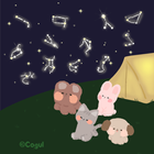 카카오톡 테마 - 보송보송친구들_별자리구경 ícone