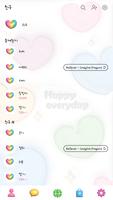 카카오톡 테마 - 해피 에브리데이 3D_레인보우 imagem de tela 1
