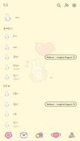카카오톡 테마 - 하트 풍선 바니_옐로우 ảnh chụp màn hình 1
