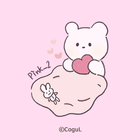 카카오톡 테마 - 밀크곰과 토끼 인형_핑크_2 biểu tượng