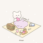 카카오톡 테마 - 밀크곰 봄소풍_크림_2 biểu tượng