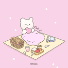 카카오톡 테마 - 밀크곰 봄소풍_핑크_2 ícone