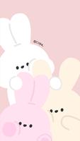 카카오톡 테마 - 찌부 바니와 친구들_핑크 Plakat