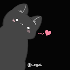 카카오톡 테마 - 빼꼼 까망 고양이_소프트 블랙 biểu tượng