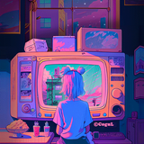 카카오톡 테마 - 90's 레트로 소녀 ícone