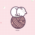 카카오톡 테마 - 화이트 페르시안 냥이 털실 biểu tượng