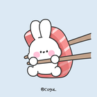 카카오톡 테마 - 참치초밥 바니_블루_라인 biểu tượng